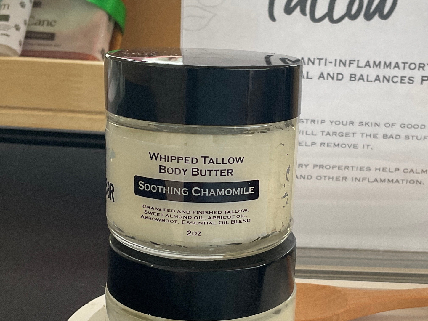 Soothing Chamomile Whipped Tallow Body Butter - Grass Fed & Finished