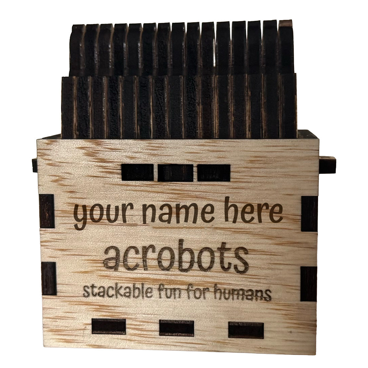Acrobots Stackable Robot Game - Custom Engraving