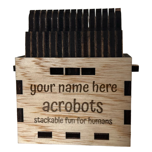 Acrobots Stackable Robot Game - Custom Engraving