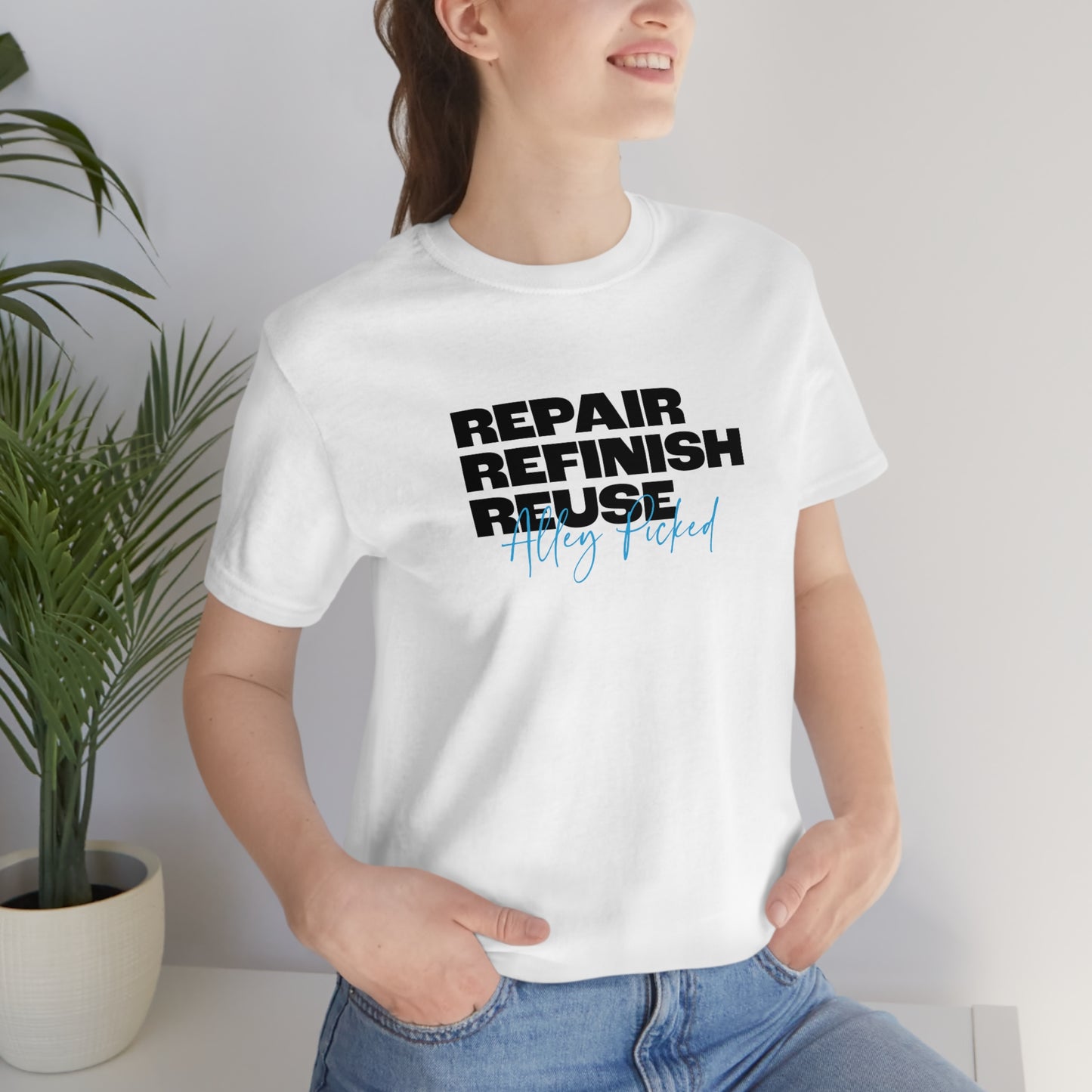 Alley Picked - Repair, Refinish, Reuse Stacked Lettering Tee